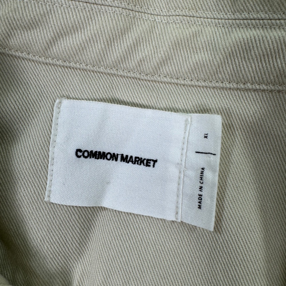 Common Market Men's XL Beige Cotton Button Up Shirt Chore Jacket Workwear Casual - Picture 3 of 10